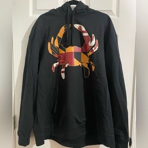 Unisex Maryland flag crab hoodie sweatshirt